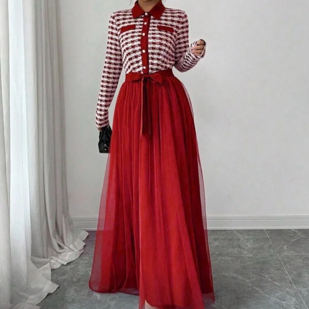 ALL OFFERS ACCEPTED!🥰 Elegant Romantic Fabric A-Line Long Sleeve Dress For Women - Picture 4 of 8